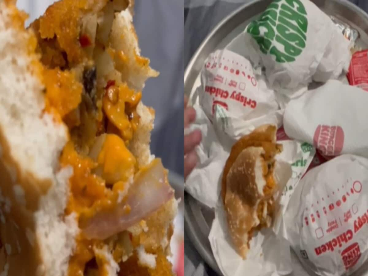 woman finds dead worm in Burger